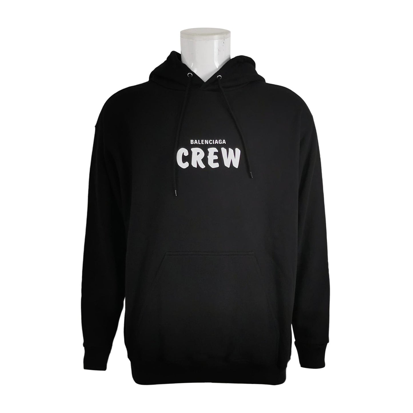 Balenciaga Black 'CREW' Logo Hoodie