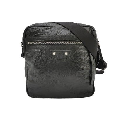 Balenciaga Waxed Leather Studded Crossbody Bag