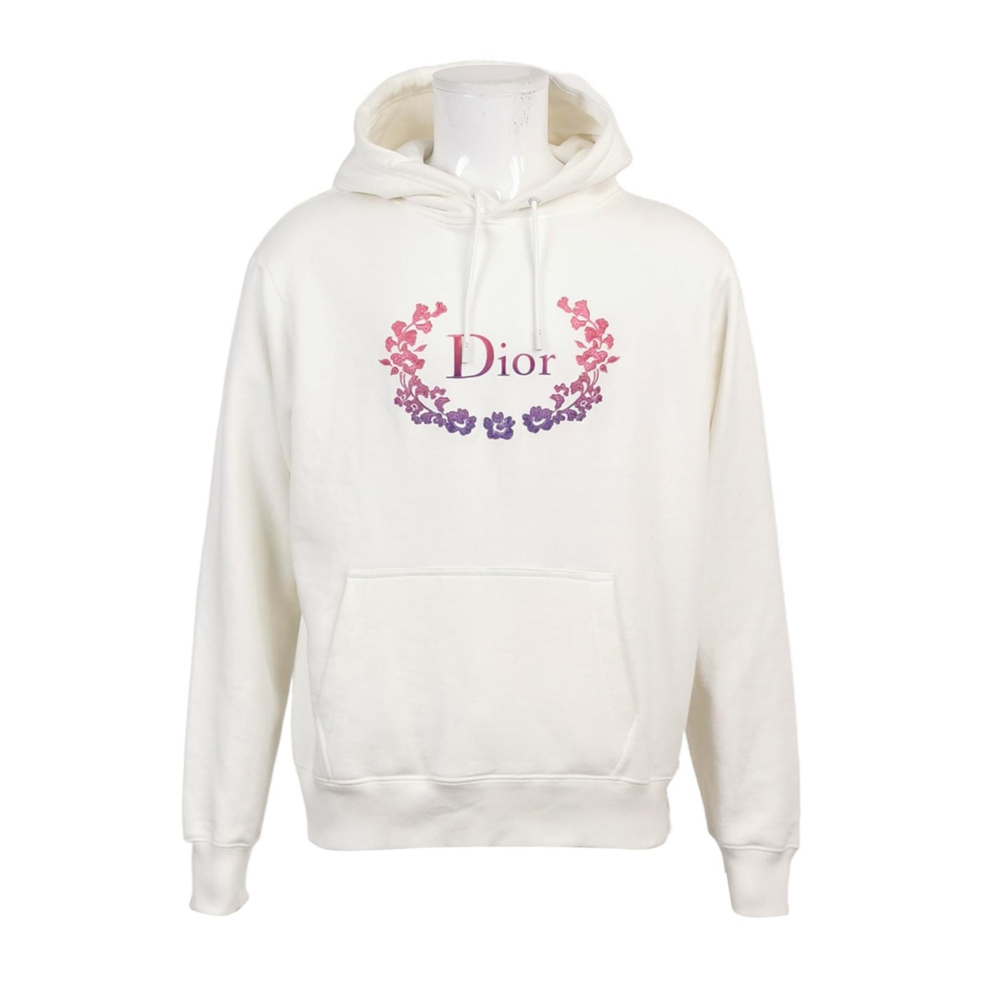 Dior XL Cotton Logo Floral Print Hoodie