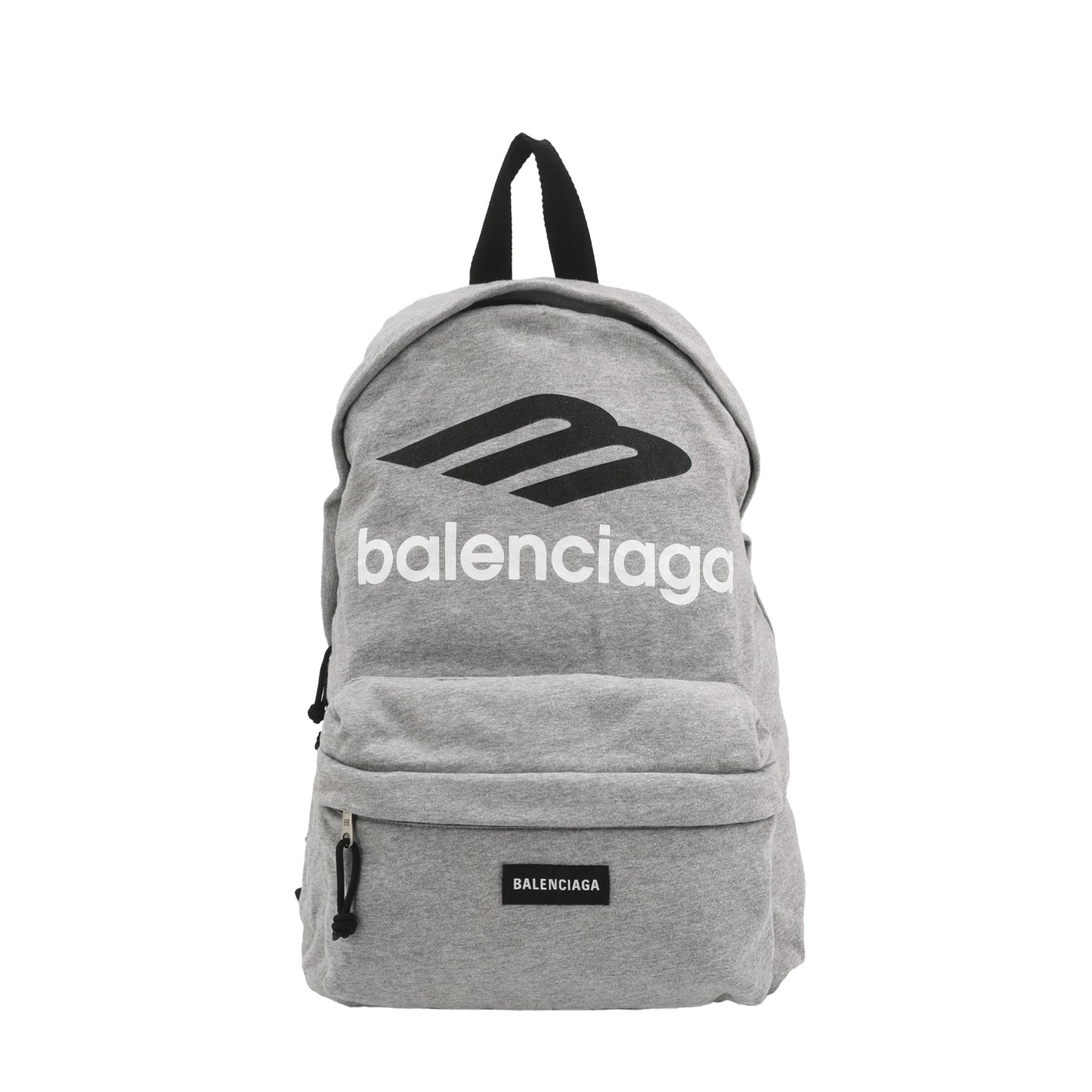Balenciaga Explorer Gray Logo Leather Backpack