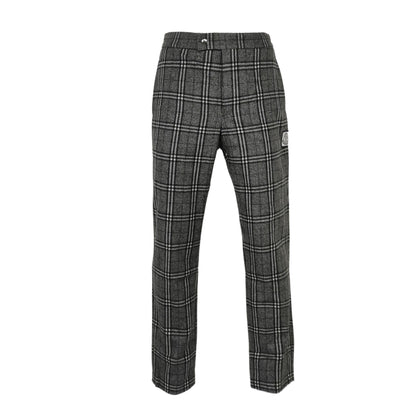 Moncler Wool Blend Plaid Logo Pants XXS/42