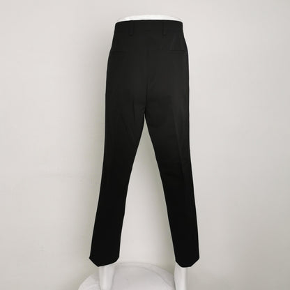 Prada Silk Contrast Stripe Logo Pants M