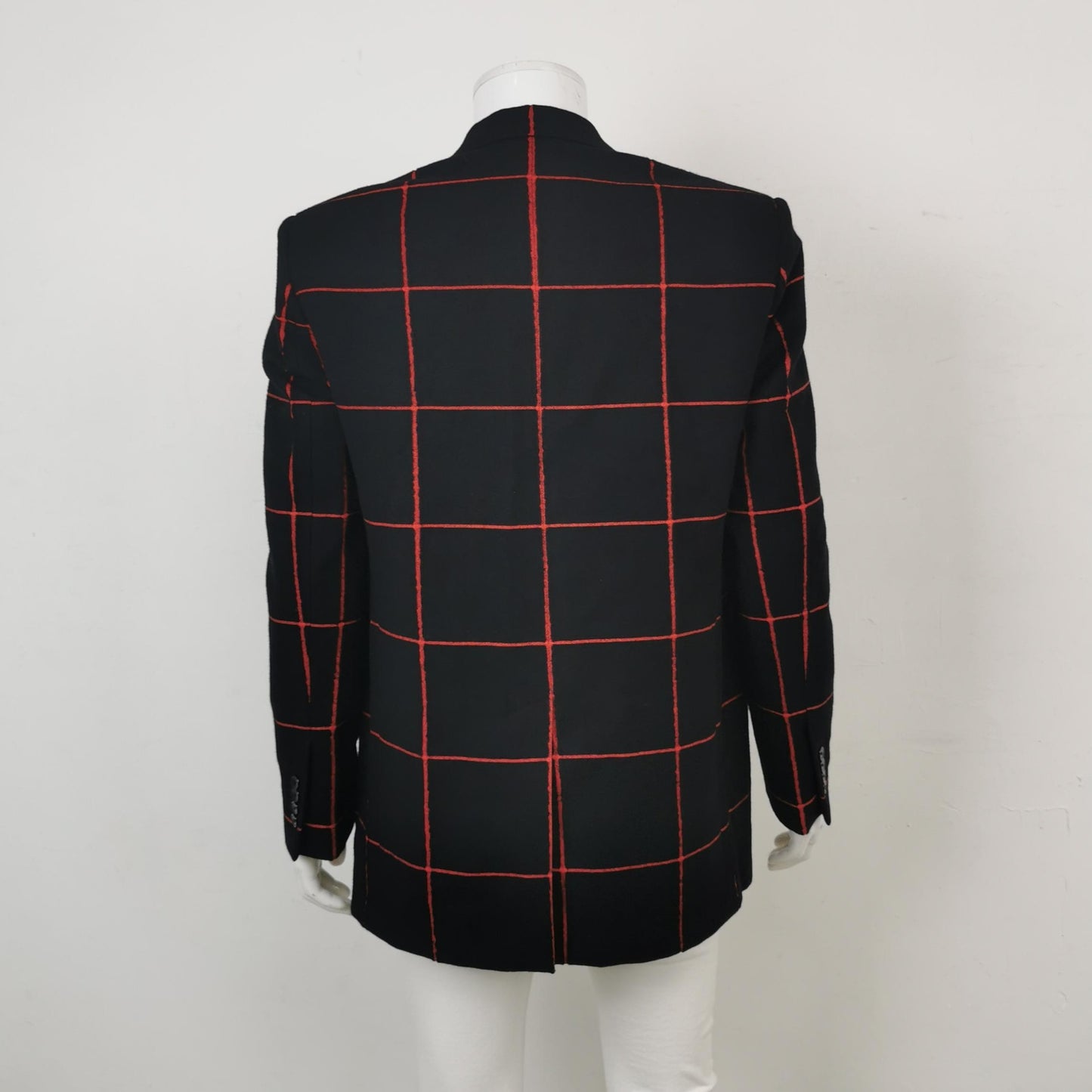 Louis Vuitton Wool-Cotton Colorblock Grid Blazer