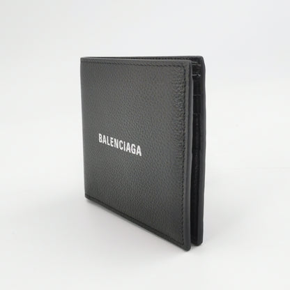 Balenciaga Leather Letter Logo Bifold Wallet
