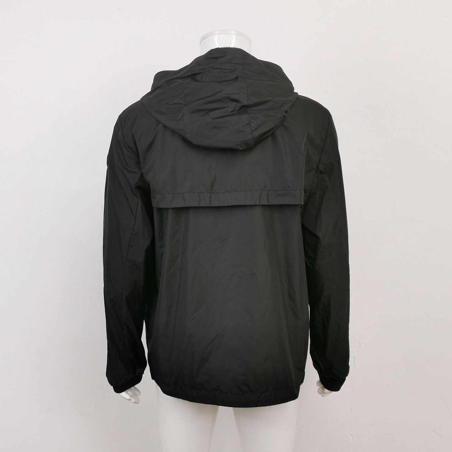 Moncler Black Zip-Up Hooded Jacket XL