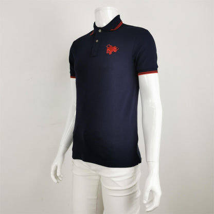 Prada S Size Navy Red Accent Polo Shirt