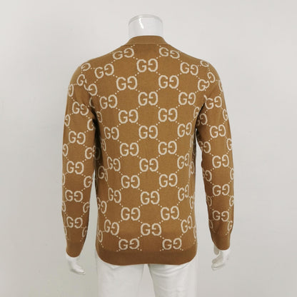 Gucci Wool GG Monogram V-Neck Cardigan S