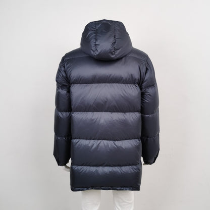 Prada Quilted Hooded Long-Sleeve Down Jacket L