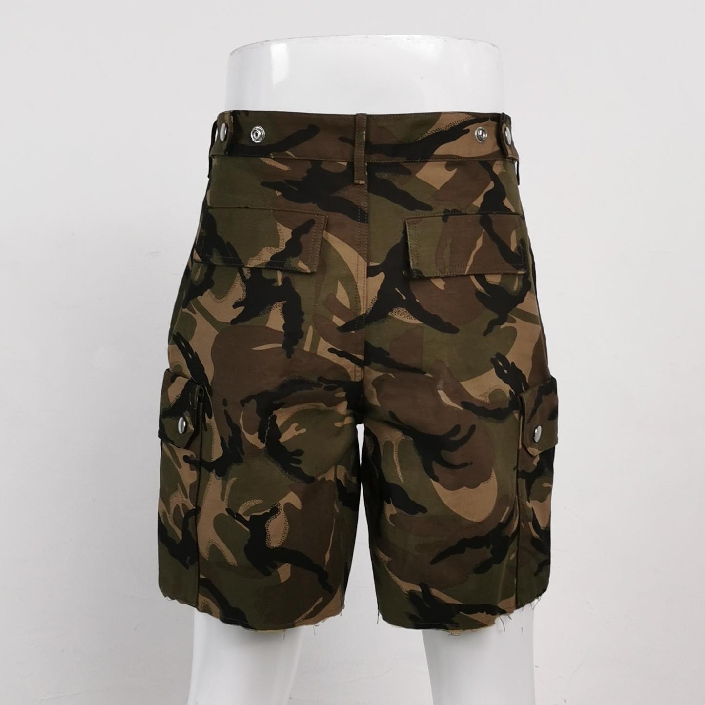 Camouflage Print Cargo Shorts
