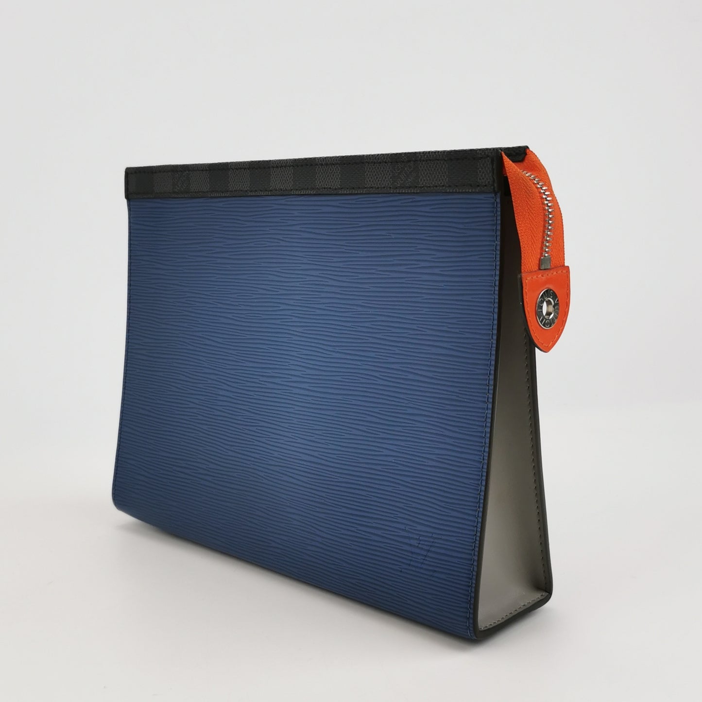 Louis Vuitton Pochette Voyage Medium Blue Epi Clutch