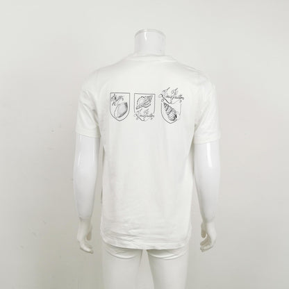 Louis Vuitton S Cotton Crew Neck Shell Print T-Shirt