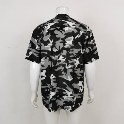 Balenciaga XS Camo Print Crew Neck T-Shirt