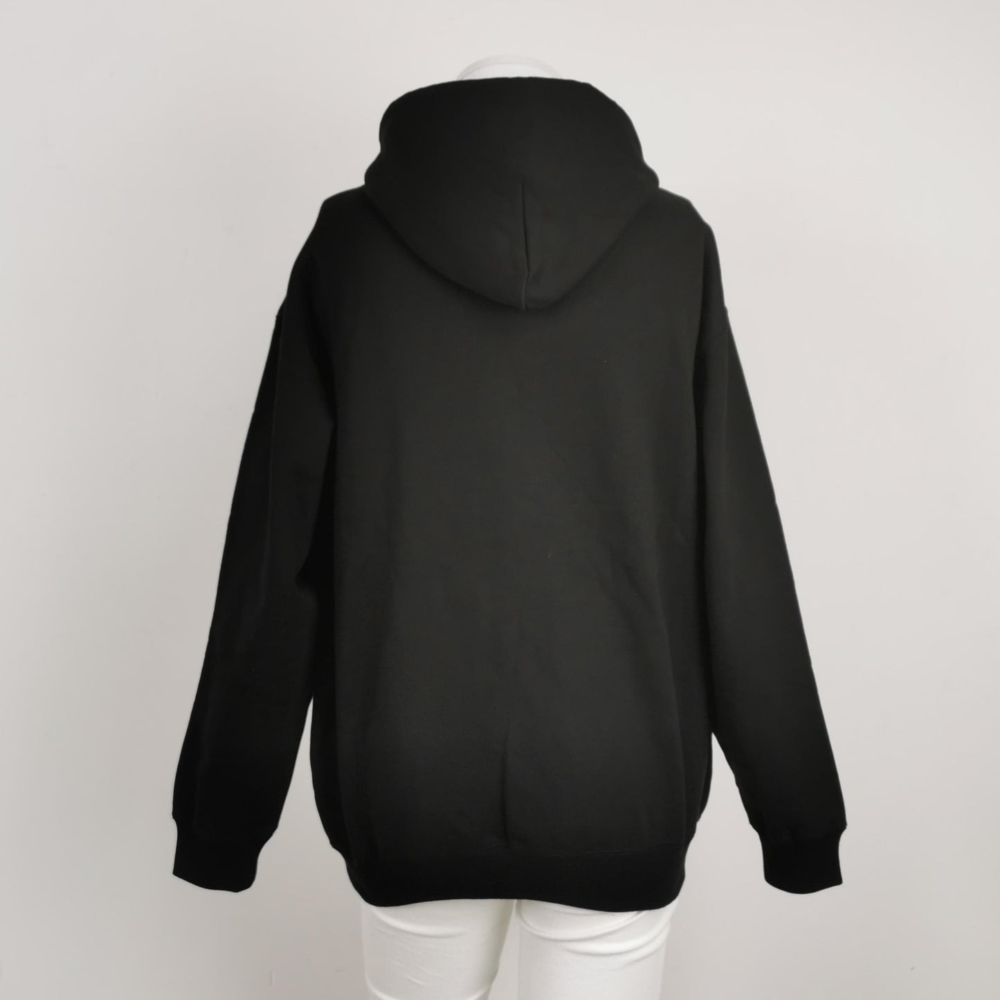 Balenciaga S Black Logo Cotton Hoodie