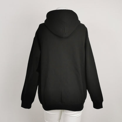 Balenciaga S Black Logo Cotton Hoodie