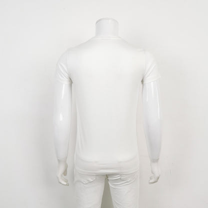 Moncler M Size Cotton Solid Crew Neck T-Shirt
