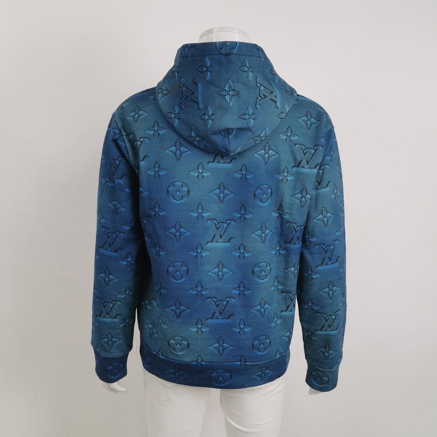 Louis Vuitton Blue Monogram Hoodie L