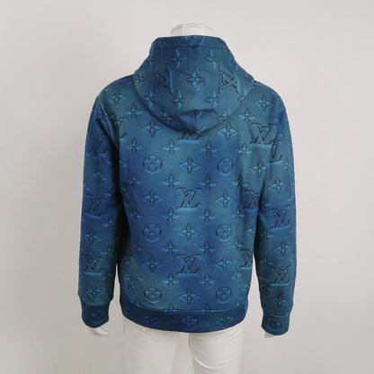 Louis Vuitton Blue Monogram Hoodie L