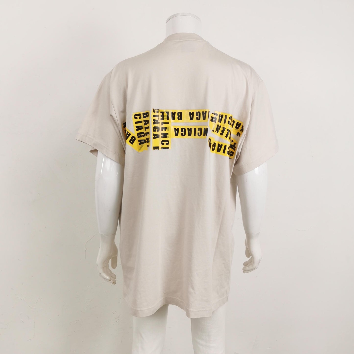 Balenciaga S Size Cotton Logo Crew Neck T-Shirt