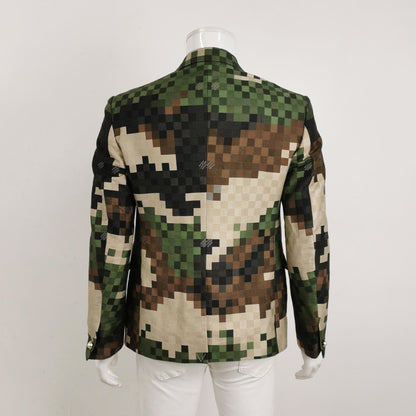 Louis Vuitton Damier Contrast Collar Jacket Size 48