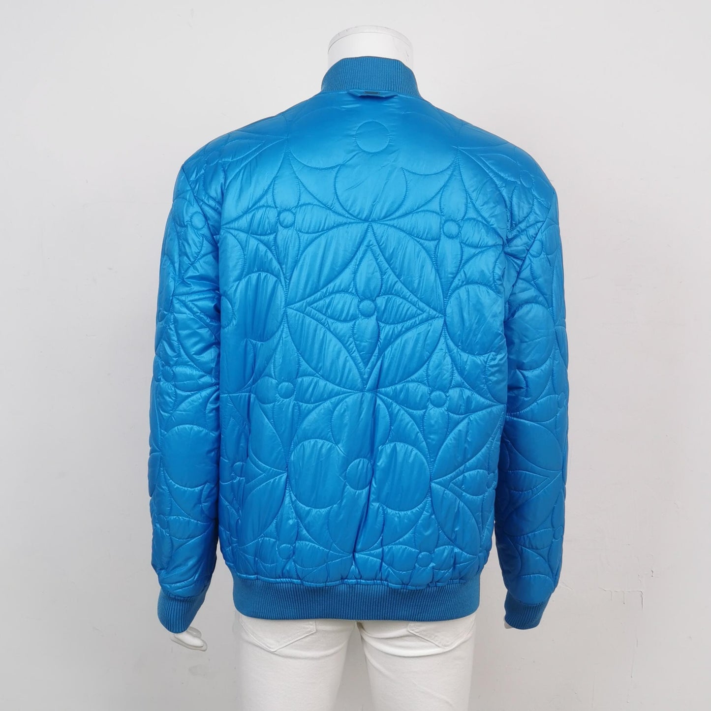 Louis Vuitton Blue Quilted Zip Cotton Jacket L