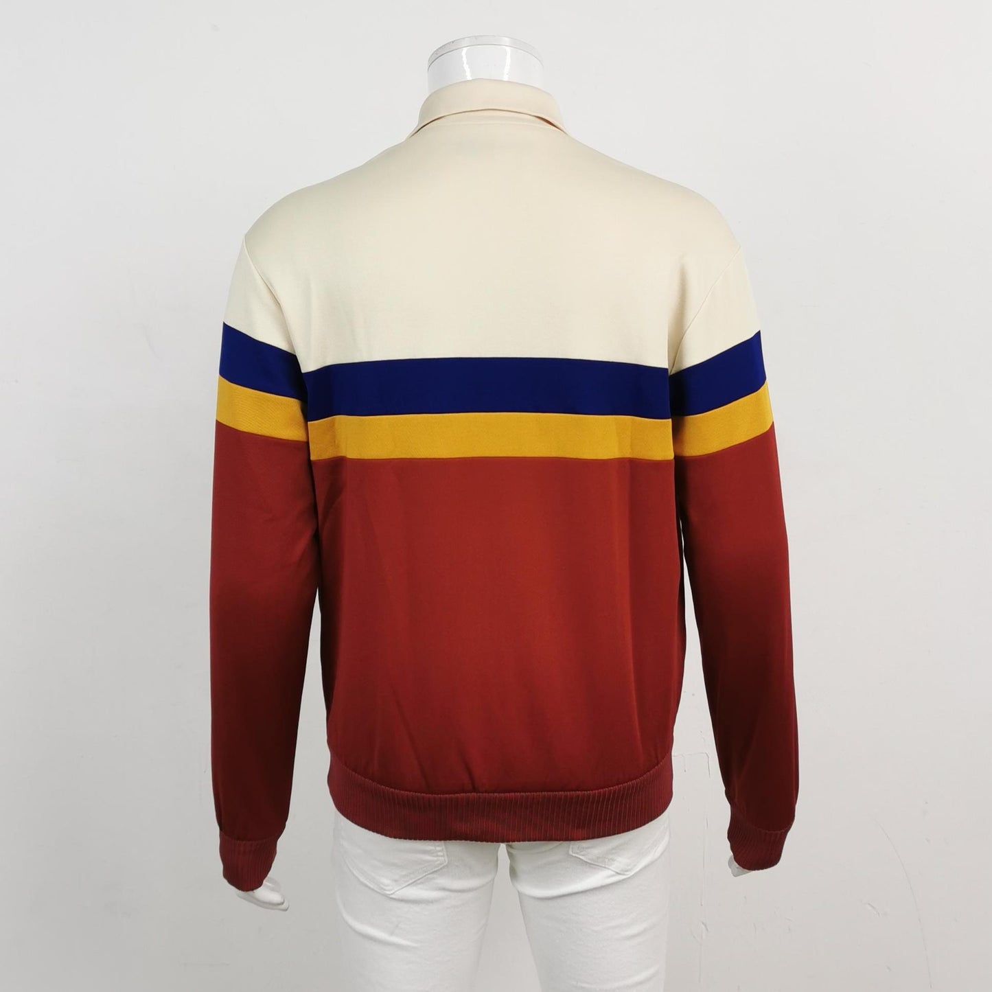 Gucci Colorblock Logo Zip Collar Jacket S