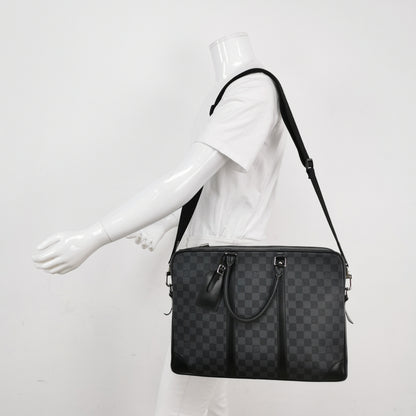 Louis Vuitton Damier Leather Briefcase Crossbody
