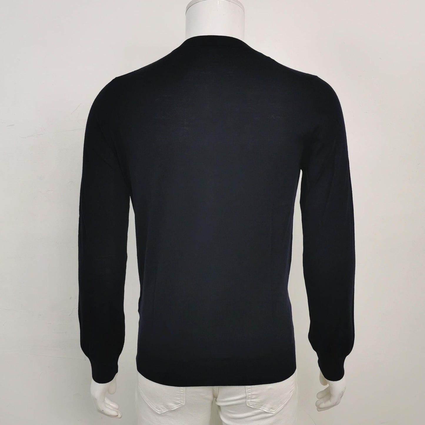 Valentino M Wool Solid Crew Neck Long Sleeve Sweater