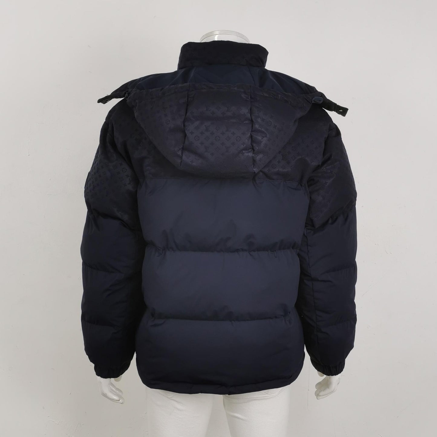 Louis Vuitton Black Monogram Hooded Puffer Jacket