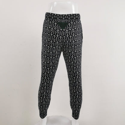 Prada XL Cashmere Blend Patterned Trousers