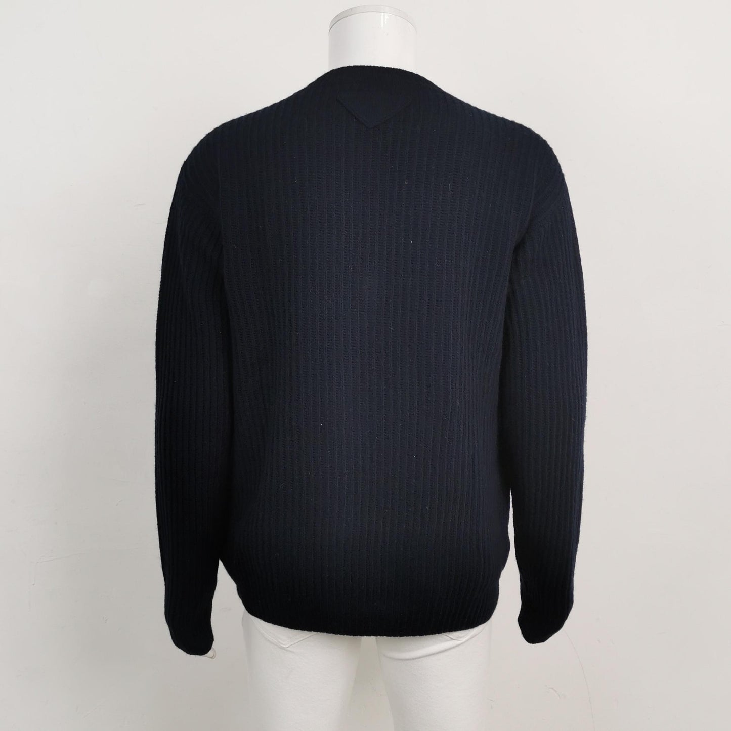 Prada Wool-Cashmere Lace-Up Long-Sleeve Sweater