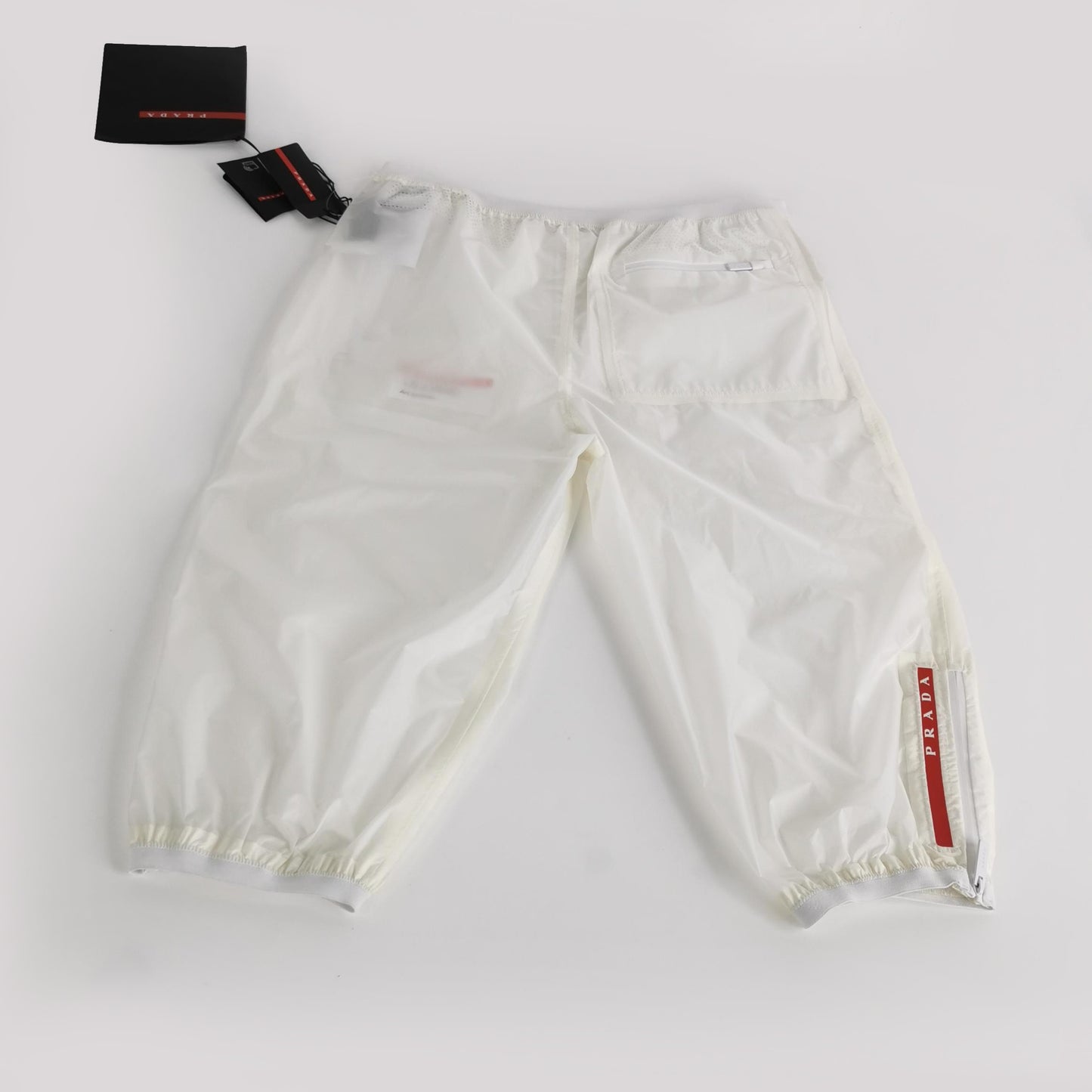 Prada Logo White Cargo Pants Size S