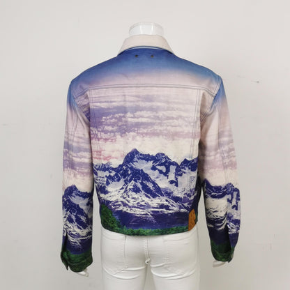 Louis Vuitton Cotton Colorblock Mountain Print Jacket