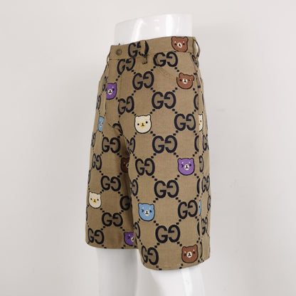 Gucci GG Cartoon Bear Print Casual Shorts