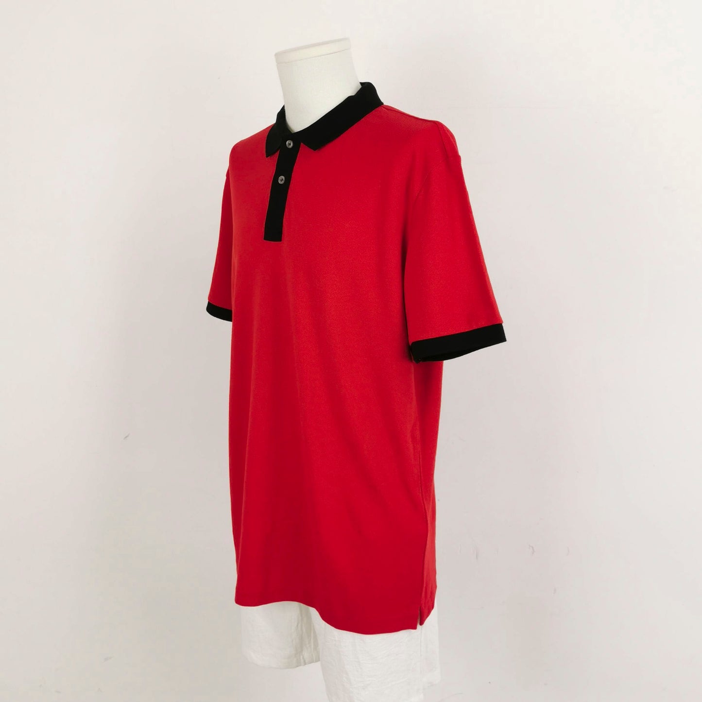 Prada Red Color-Block Collar Polo Shirt XXL