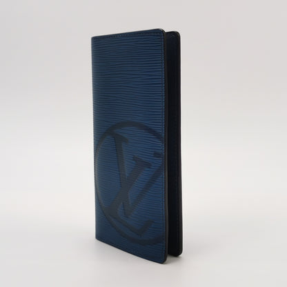 Louis Vuitton Brazza Blue Epi Leather Bifold Wallet