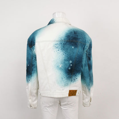 Louis Vuitton Cotton Blue-White Splash Jacket XL