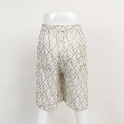 Fendi Linen Double F Pattern Shorts L/50