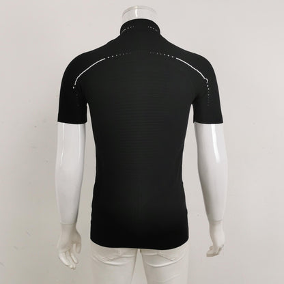 Prada Logo Collar Short-Sleeve T-Shirt M