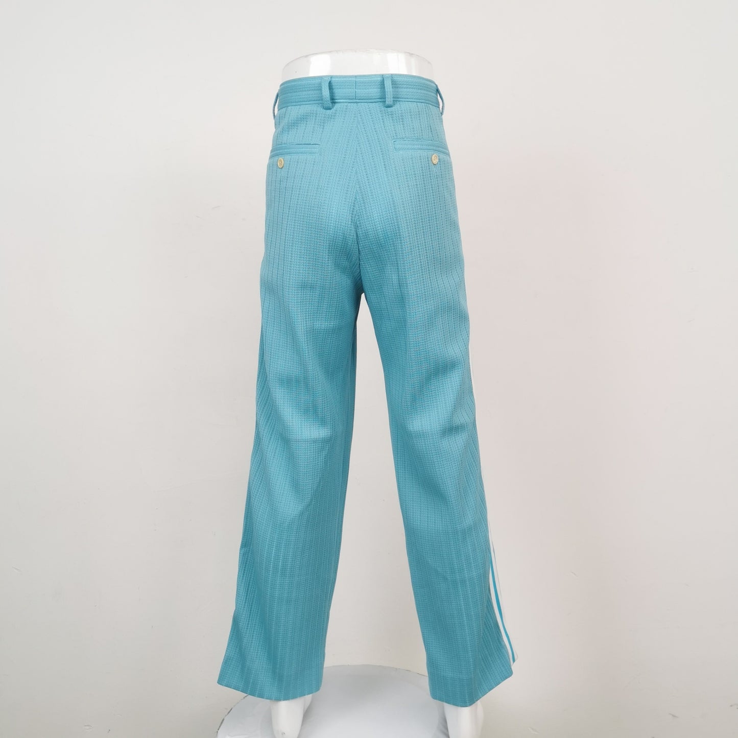 Gucci x Adidas Cotton Logo Blue Striped Pants