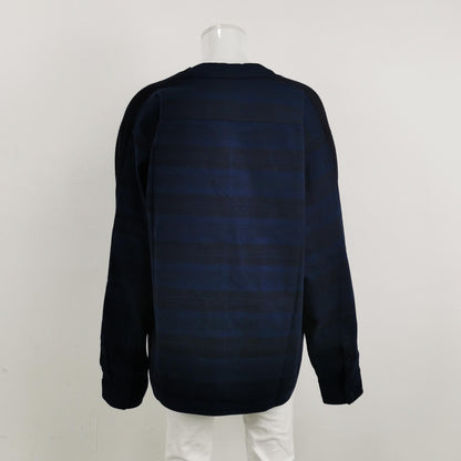 Balenciaga S Black V-Neck Ribbed Sweater