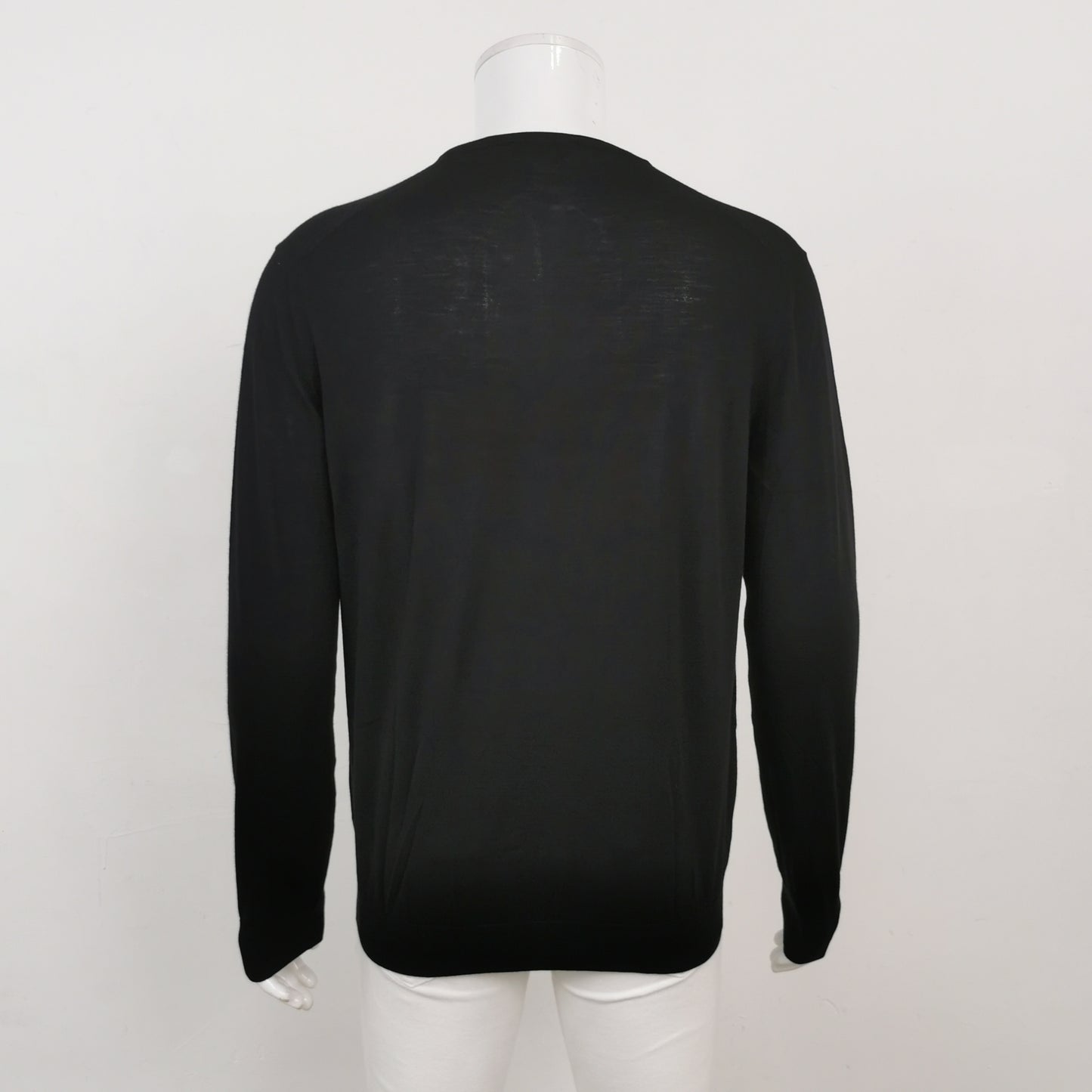 Prada Wool Solid V-Neck Sweater Size L
