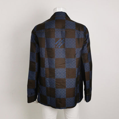 Louis Vuitton XL Checkered Wool Shirt Jacket