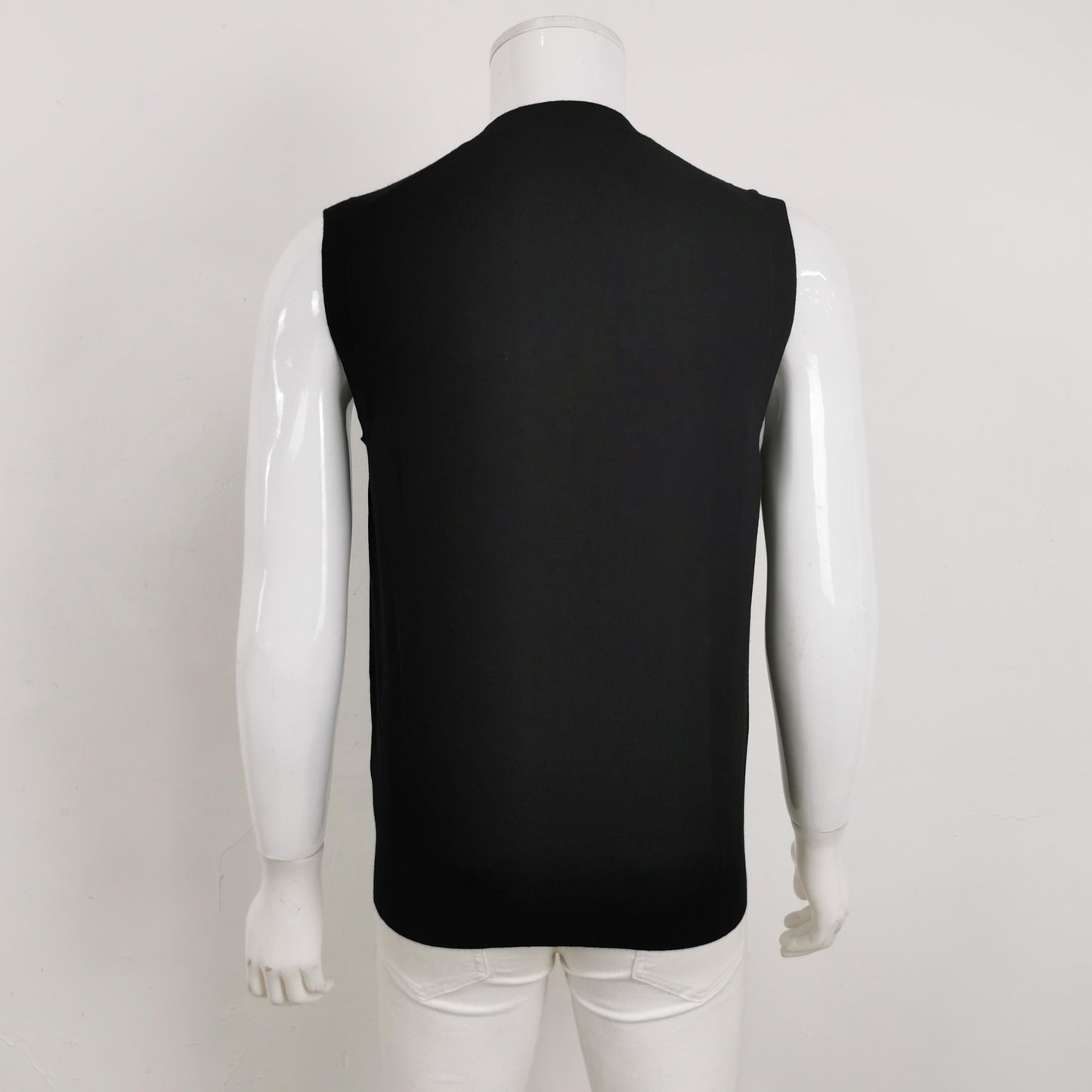 Prada Wool V-Neck Solid Vest L