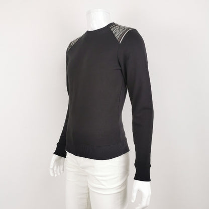 Saint Laurent XS Cotton Paneled Crewneck Sweatshirt