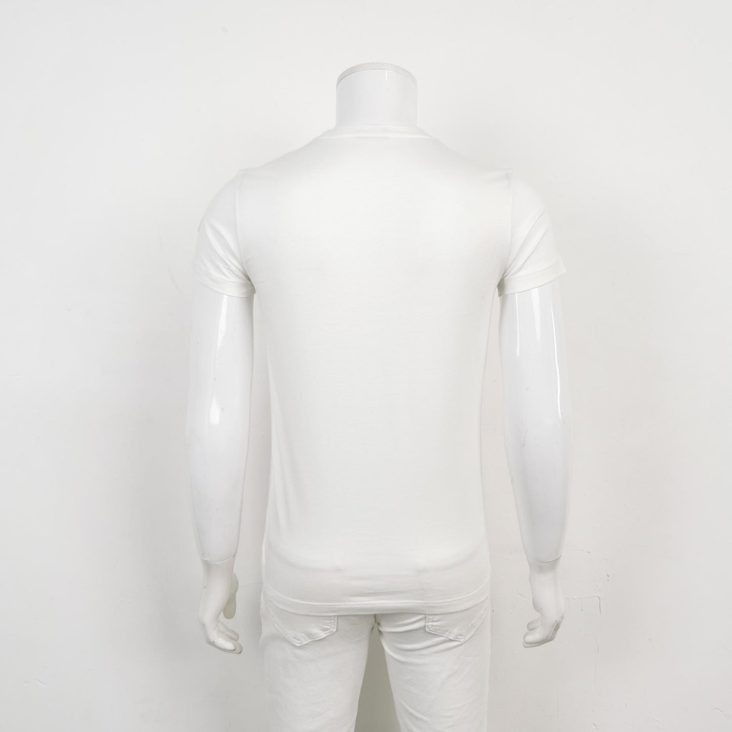 Moncler M Size Cotton Solid Crew Neck T-Shirt