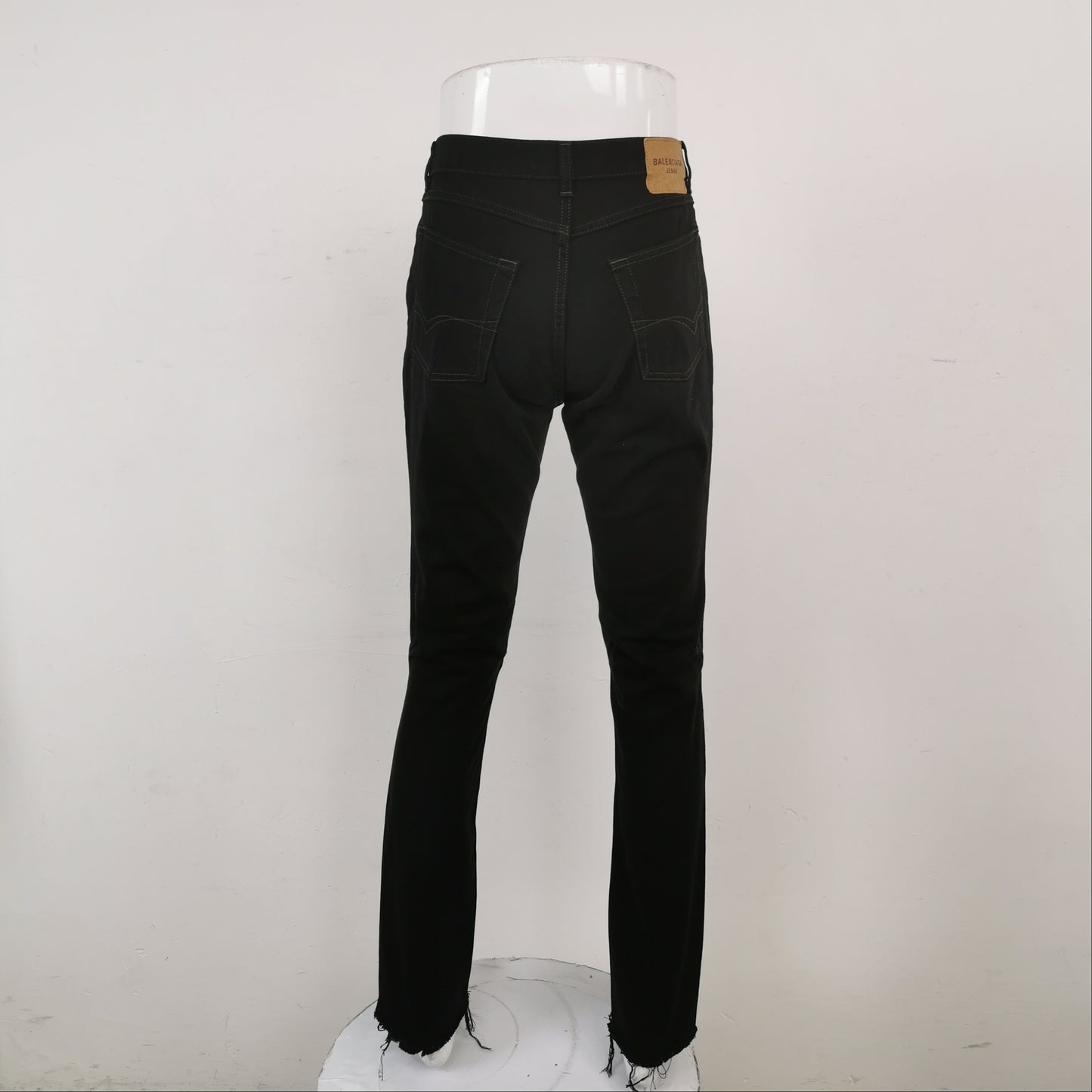 Balenciaga Black Cotton Buttoned Denim Pants Size 30
