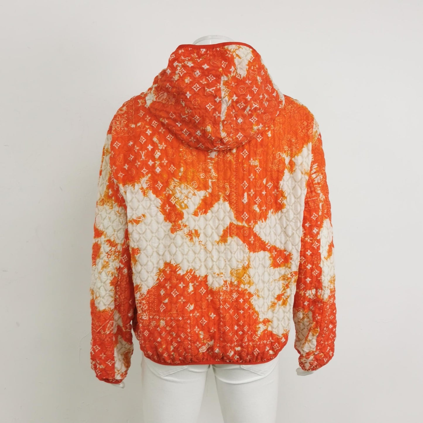 Louis Vuitton Orange Print Hooded Jacket