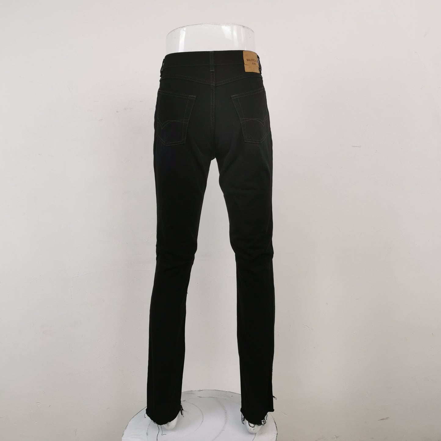 Balenciaga Black High-Waist Straight-Leg Jeans