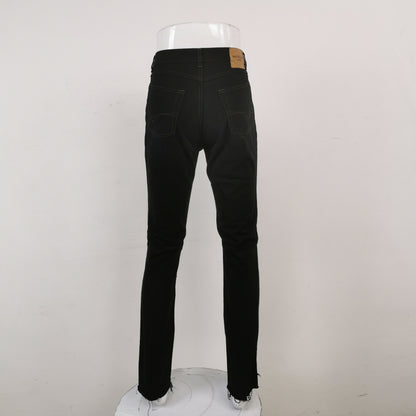 Balenciaga Black High-Waist Straight-Leg Jeans