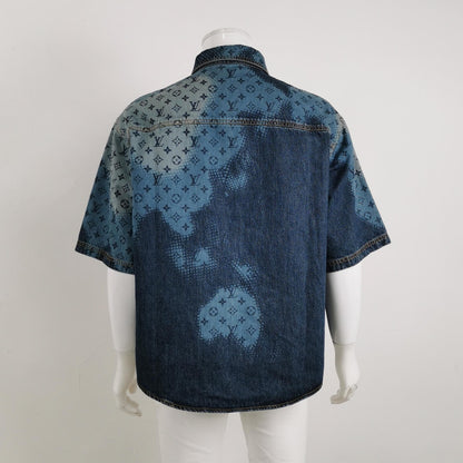 Louis Vuitton Monogram Denim Short-Sleeve Shirt